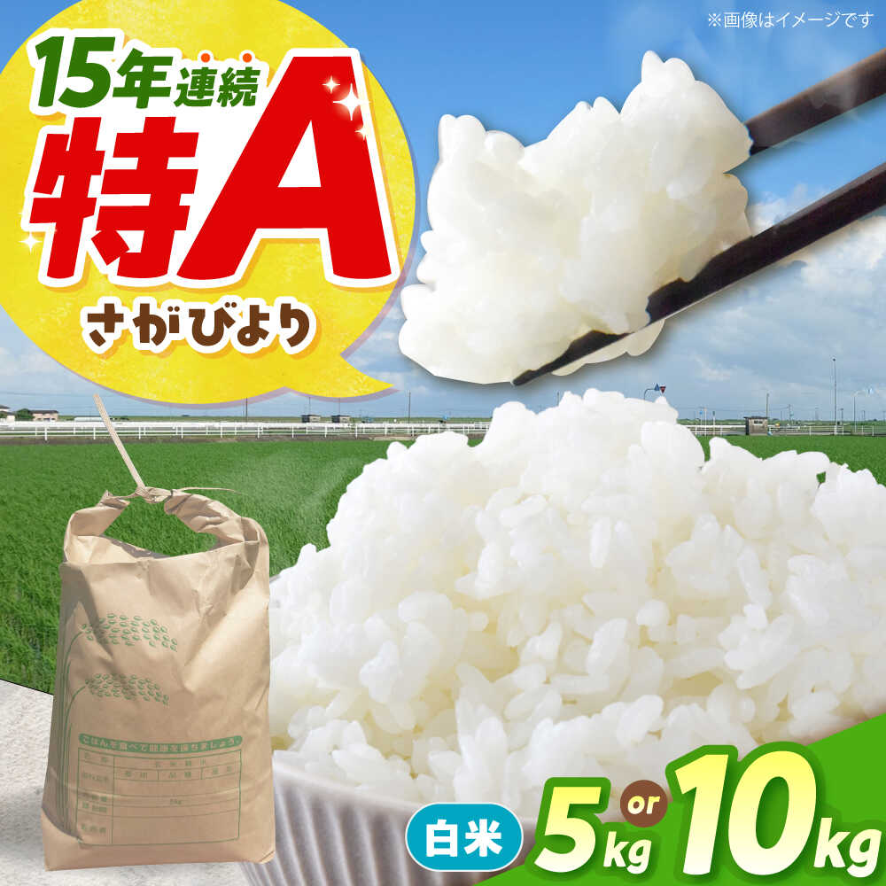 【ふるさと納税】【先行予約】 令和7年産 新米 さがびより 白米 5kg or 10kg 【佐賀県江北町産】[HAF030] / 米 白米 精米 新米予約 特A 特A評価