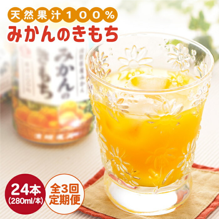 楽天佐賀県江北町【ふるさと納税】【全3回定期便】みかんのきもち 1箱 （ 280ml 24本 ） 【JAさが 杵島支所】 [HAM021]