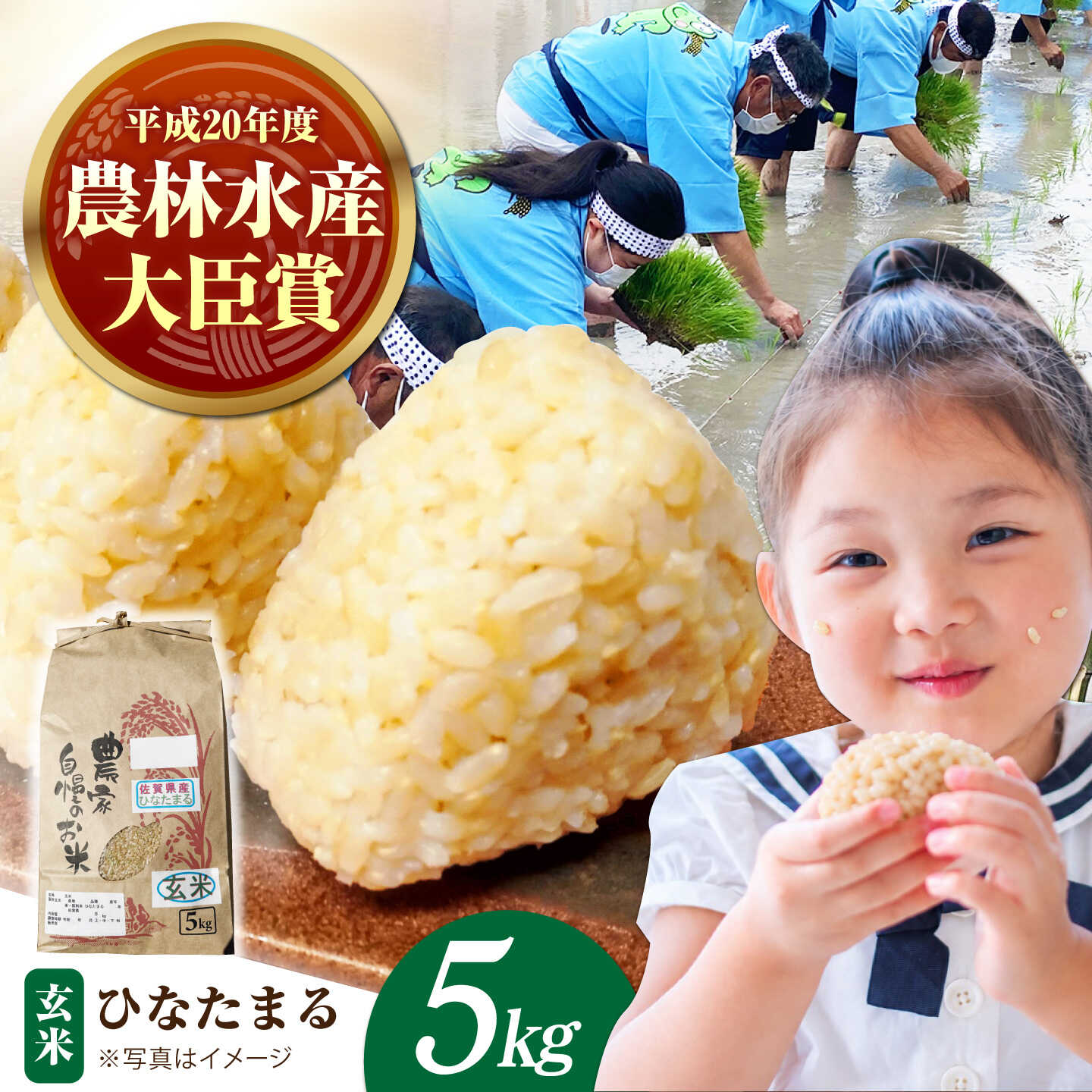 令和8年産 新米 ひなたまる 玄米 5kg 【かづやの農園】 玄米 米 お米[HAP018]