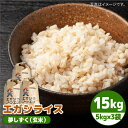 【ふるさと納税】令和5年産 がばいうまかエガシライス（夢しずく）玄米 15kg（5kg×3袋）【江頭農園】 [HAU004] 1