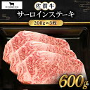 【ふるさと納税】佐賀牛 サーロイン ステーキ 600g ( 200g 3枚 ) 【田中畜産牛肉店】 [HBH009]