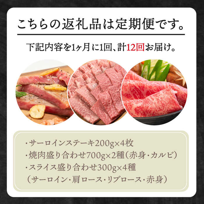 【ふるさと納税】＜全12回＞佐賀牛 大満喫定期便【田中畜産牛肉店】ステーキ 焼肉 赤身 カルビ スライス サーロイン 肩ロース リブロース [HBH043]