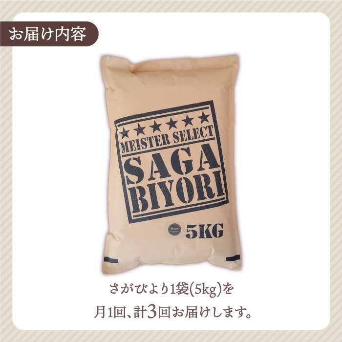 【ふるさと納税】【全3回定期便】令和5年産 さがびより 白米 5kg【大塚米穀店】 [HBL019]