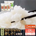 【ふるさと納税】【全12回定期便】令和5年産 新米＜2種食べ