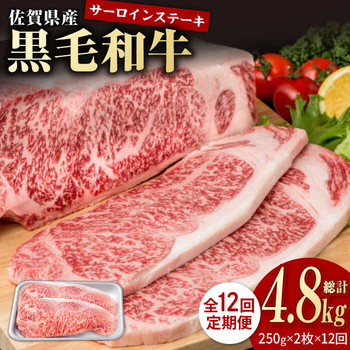 【12回定期便】佐賀県産 黒毛和牛 贅沢 ロース ステーキ 200g×2枚（計400g）【株式会社いろは精肉店】お肉 肉 牛肉 冷凍 和牛 [IAG101]