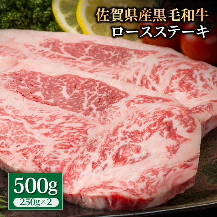 佐賀県産 黒毛和牛 贅沢ロースステーキ 250g×2枚（計500g）霜降り BBQ 焼肉 お肉 肉 牛肉 冷凍【株式会社いろは精肉店】[IAG016]