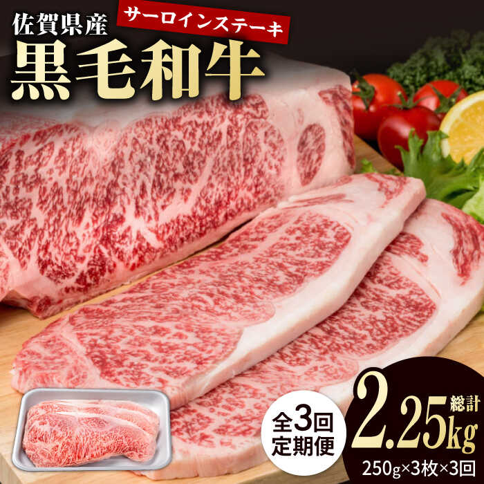 【3回定期便】佐賀県産 黒毛和牛 贅沢 ロース ステーキ 250g×3枚（計750g）【株式会社いろは精肉店】お肉 肉 牛肉 冷凍 和牛 [IAG090]