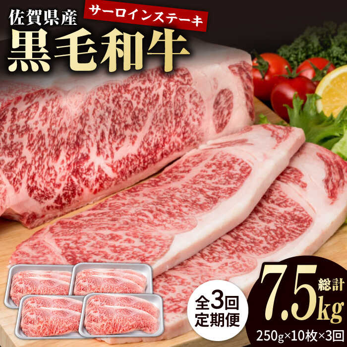 【3回定期便】佐賀県産 黒毛和牛 贅沢 ロース ステーキ 250g×10枚（計2.5kg）【株式会社いろは精肉店】お肉 肉 牛肉 冷凍 和牛 [IAG096]