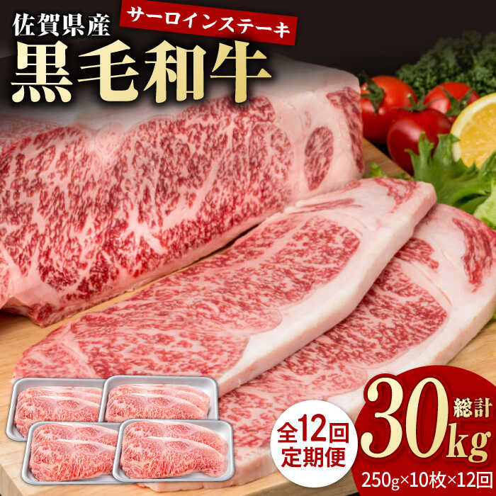 【12回定期便】佐賀県産 黒毛和牛 贅沢 ロース ステーキ 250g×10枚（計2.5kg）【株式会社いろは精肉店】お肉 肉 牛肉 冷凍 和牛 [IAG098]