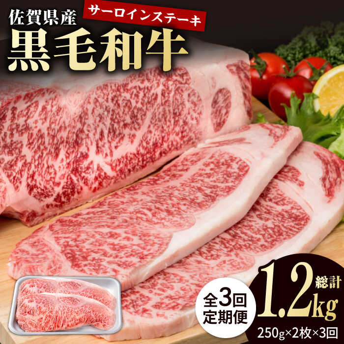 【3回定期便】佐賀県産 黒毛和牛 贅沢 ロース ステーキ 200g×2枚（計400g）【株式会社いろは精肉店】お肉 肉 牛肉 冷凍 和牛 [IAG099]