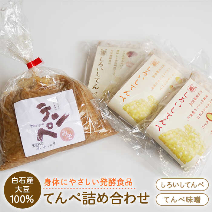 【ふるさと納税】【身体にやさしい発酵食品！】テンペ詰め合わせ（テンペ150g×3袋/テンペ味噌800g×1袋）【しろいし特産物直売所運営協議会】 [IAI005]