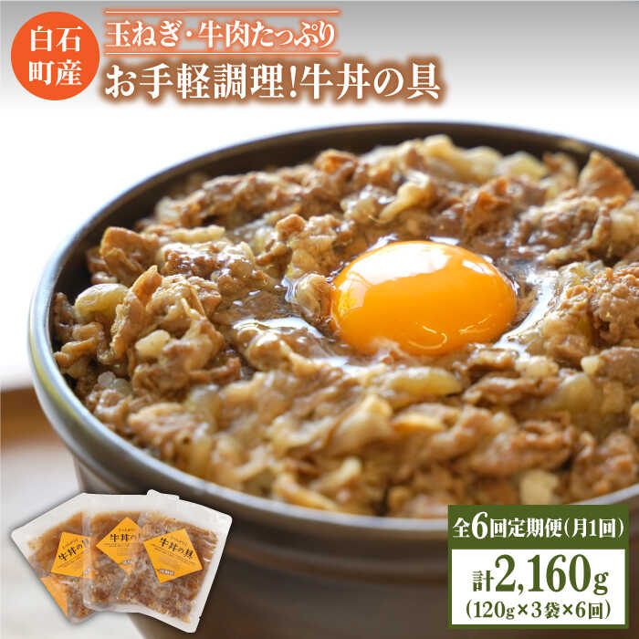 【全6回定期便】身体にやさしい！お手軽調理！牛丼の具（120g×3袋入り）【べんがら】牛肉 丼 惣菜 レトルト おかず 時短 簡単調理[IAZ007]