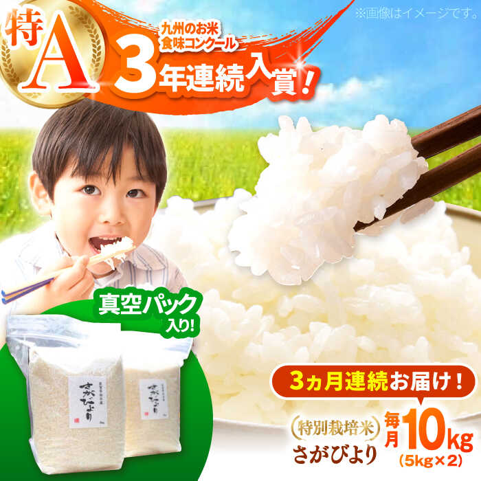 33位! 口コミ数「0件」評価「0」【全3回定期便】【九州米・食味コンクール3年連続入賞！】こだわりの さがびより 10kg（白米）【白浜農産】米 お米 農家直送 直送 特別栽･･･ 