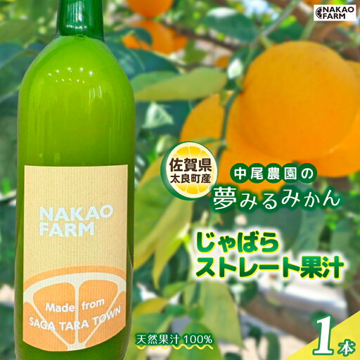 【ふるさと納税】MA11 中尾農園の夢みるみかん じゃばらストレート果汁 1本 ジャバラ じゃばら 希少 柑橘 果汁 ストレートジュース 飲料 ジュース 国産 ギフト 贈答品 贈り物 佐賀県 太良町 【ふるさと納税】MA11 中尾農園の夢みるみかん じゃばらストレート果汁 1本 ジャバラ じゃばら 希少 柑橘 果汁 ストレートジュース 飲料 ジュース 国産 ギフト 贈答品 贈り物 佐賀県 太良町