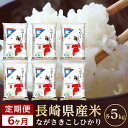 54位! 口コミ数「0件」評価「0」【6か月定期便】長崎県産米　令和5年産こしひかり5kg×6回 | 定期便 令和5年 期間限定 送料無料 長崎県 長崎 九州 支援 緊急支援 ･･･ 