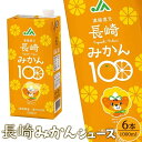 野菜・果実飲料人気ランク29位　口コミ数「7件」評価「4.29」「【ふるさと納税】みかんジュース 100％ 1L×6本 計6L 長崎みかん100 | 紙パック 長崎県 長崎 九州 お土産 お取り寄せ ご当地 温州みかん オレンジ 蜜柑 オレンジジュース 果汁100 特産品 飲み物 飲料 先行予約」