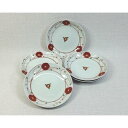 【ふるさと納税】【波佐見焼】15.5×2.5cm皿5枚組 赤絵小花 【西海陶器】 5 63283