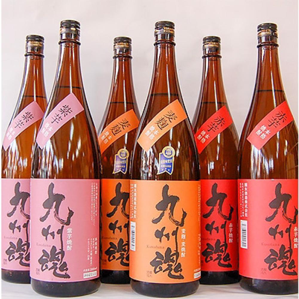 【ふるさと納税】九州魂焼酎飲み比べ 1800ml 6本セット(麦・赤芋・紫芋 各2本)【霧氷酒造】 | お酒 さけ 人気 おすすめ 送料無料 ギフト