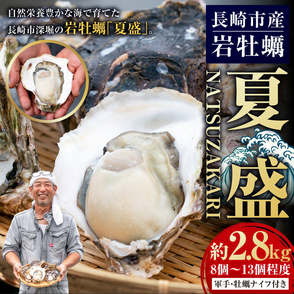 【ふるさと納税】先行予約 数量限定 長崎市産 岩牡蠣 「夏盛」NATSUZAKARI 約2.8kg（8個~13個程度） 夏盛 なつざかり 岩ガキ 岩がき 生牡蠣 牡蛎 カキ 魚介類 海鮮 冷蔵 長崎市 数量限定 送料無料【2026年6月下旬～7月下旬発送予定】
