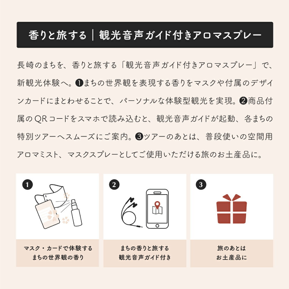 【ふるさと納税】【長崎ストーリーアロマ】「長崎の“和華蘭” 3種ギフトセット」 アロマスプレー 3本 各30ml ギフト箱入り マスクスプレー アロマミスト 精油 観光音声ガイド付き 旅行 詰め合わせ プレゼント 長崎県 長崎市 送料無料