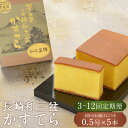 【ふるさと納税】定期便 《和三盆糖を使用》職人が手焼きした長崎カステラ 0.5号 (290g) × 5本 選べる回数 ( 3回 / 6回 / 12回 ) | 琴海堂 カットなし カステラ かすてら ザラメ スイーツ お菓子 和菓子 お取り寄せ 長崎県 長崎市 送料無料