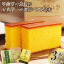 【ふるさと納税】【7営業日以内発送】 【おすすめセット】 琴海堂の会長の山本洋一が選ぶベスト3本 カステラ 食べ比べ 和三盆 おやつ 菓子 セット 3本 かすて...