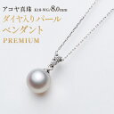 【ふるさと納税】【7営業日以内発送】《アコヤ真珠》K18WG 8.0mm ダイヤ入りパールペンダント【PREMIUM】 ホワイトゴールド 18金 ダイヤモンド ...