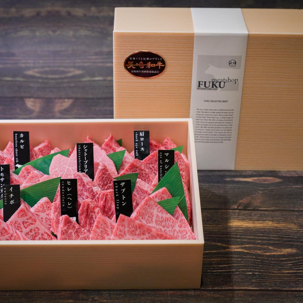 【ふるさと納税】【全12回定期便】【A4~A5特上ランク】長崎和牛 焼肉 盛り合わせ （特上） 約1kg シャトーブリアン サーロイン イチボ 和牛 牛肉 お肉 特上部位 食べ比べ BBQ 冷凍 長崎県産 国産 長崎県 長崎市 送料無料