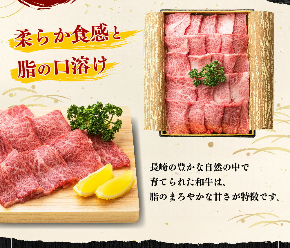 【ふるさと納税】長崎和牛 焼肉 カルビ 約500g（2~3人前） 和牛 牛肉 お肉 BBQ バーベキュー ギフト 贈答 お中元 お歳暮 冷凍 長崎県産 国産 九州 長崎県 長崎市 送料無料