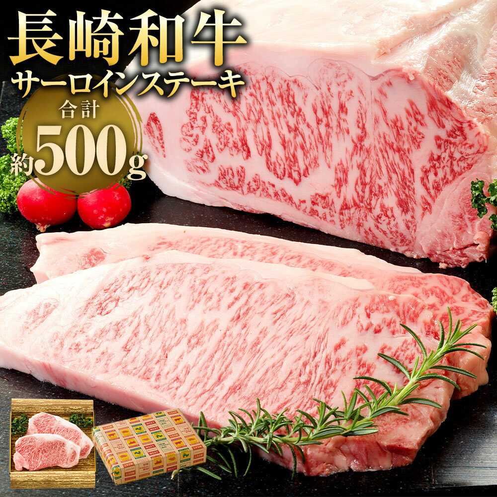 【ふるさと納税】長崎和牛 サーロインステーキ 250g×2枚 計500g 肉 お肉 牛肉 牛 和牛 国産牛 サーロイン ステーキ 国産 冷凍 九州 長崎県 長崎市 送料無料