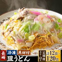 【ふるさと納税】【選べる定期便】《具材付》長崎冷凍皿うどん 選べる容量 ( 4食 / 10食 ) 選べる回数 ( 3ヶ月 / 6ヶ月 / 12ヶ月 ) | 皿うどん 揚げ麺 鶏ガラスープ あんかけ ウスターソース 野菜 豚肉 お肉 イカ エビ 麺類 冷凍 長崎県 長崎市 送料無料