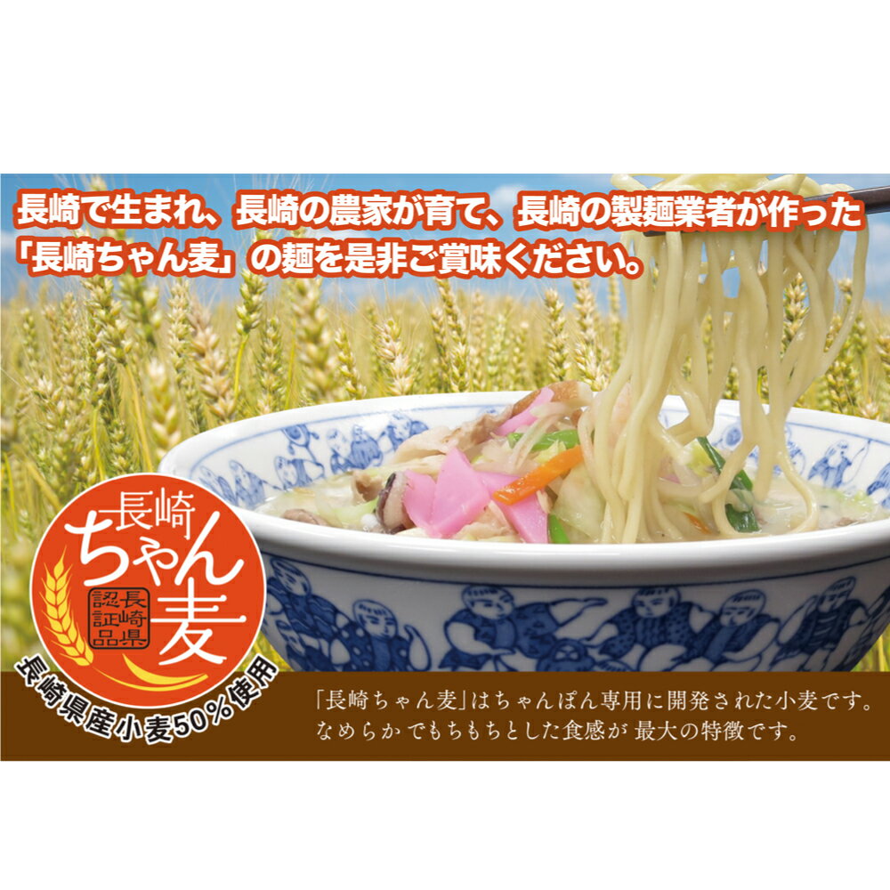 【ふるさと納税】【全12回定期便】《具材付》長崎冷凍ちゃんぽん 計120食（10食×12回）ちゃんぽん 長崎ちゃんぽん 麺 麺類 スープ 具付き 具材付き 簡単調理 ギフト 長崎 九州 国産 冷凍 長崎県 長崎市 送料無料