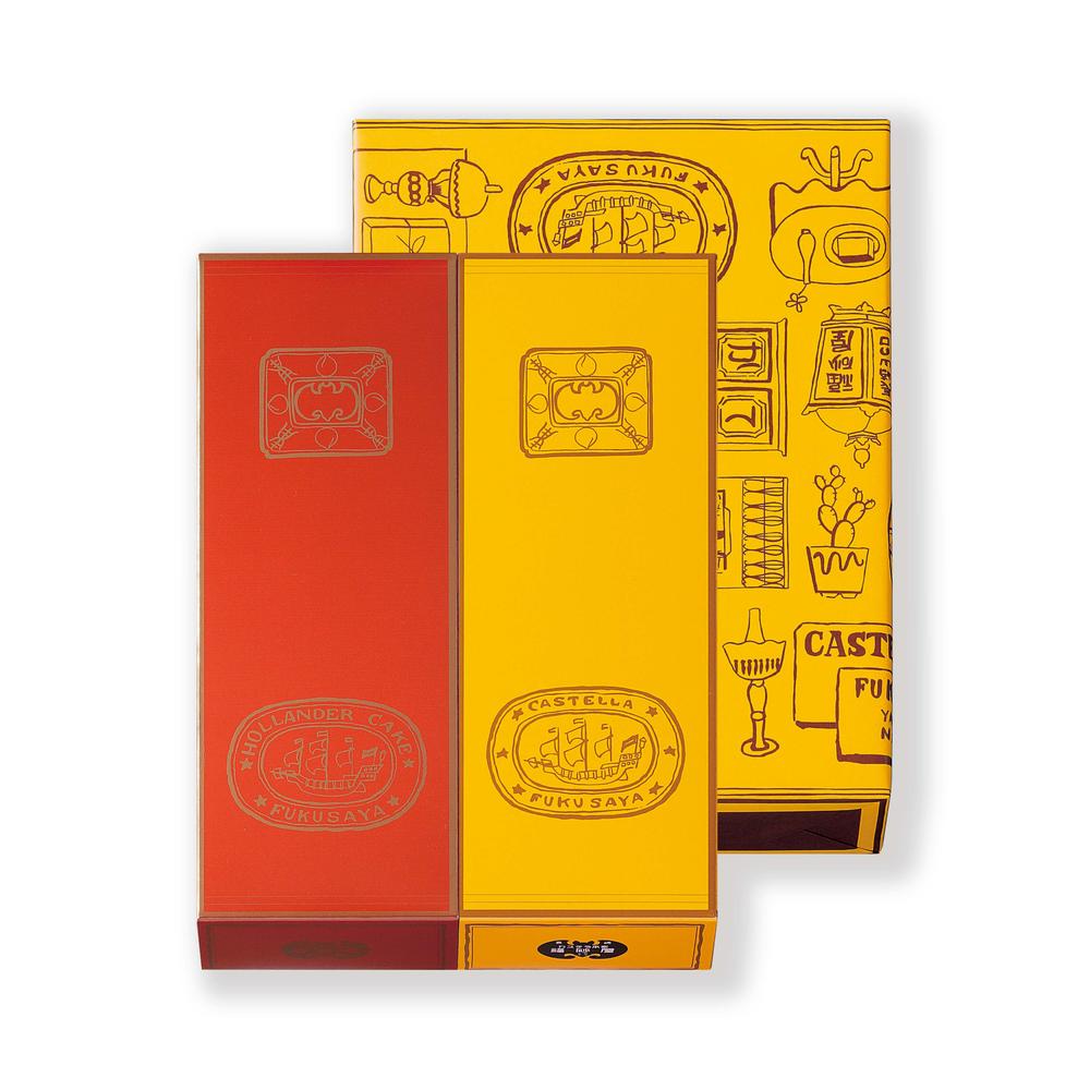 【ふるさと納税】【全12回定期便】福砂屋 カステラ・オランダケーキ 計2本入(詰め合わせB) 計24本 10切れ かすてら ザラメ糖 ココア 胡桃 レーズン 水...