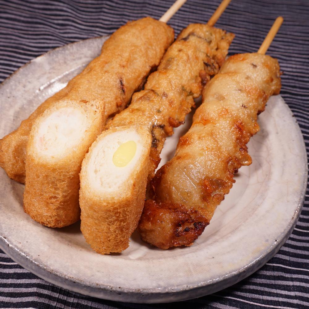 【ふるさと納税】長崎ハトシと揚げかんぼこセット 各5本×5種 計25本 ハトシ ハトシロール 海老 えび チーズ 長崎 長崎卓袱 かまぼこ 揚げかまぼこ 蒲鉾 すり身 練り物 五目天串 野菜天串 いか天串 惣菜 冷凍 九州 国産 長崎県 長崎市 送料無料のサムネイル