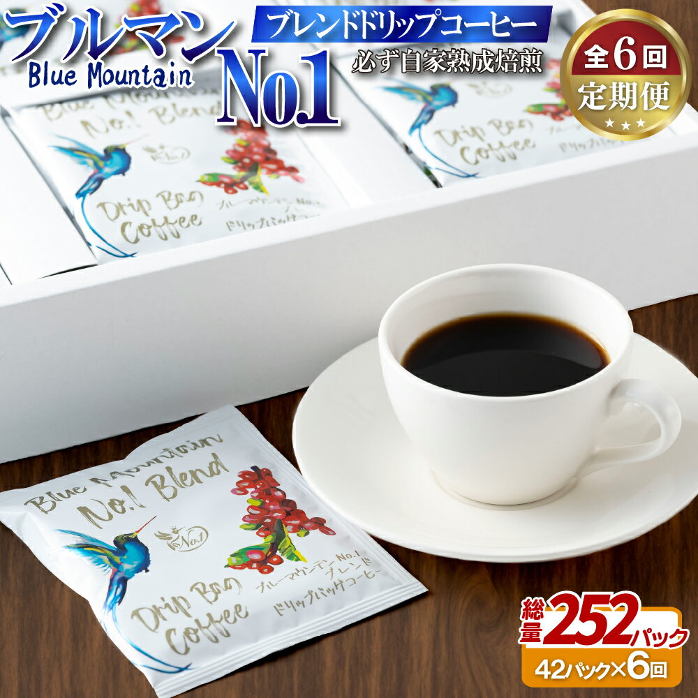 必ず自家熟成焙煎ブルマンNo.1ブレンドドリップコーヒー(42パック)[6回定期便] 60000円