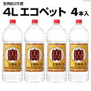 【ふるさと納税】DF138 宝焼酎 25度 4L エコペット 4本入 【 タカラ 宝焼酎 焼酎 酒 チューハイ 酎ハイ 長崎 長崎県 島原市 】