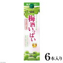 【ふるさと納税】タカラ「梅酒いっぱい」2L紙パック 6本入 【 梅酒 果実酒 焼酎 酒 タカラ Takara 宝酒造 島原市 送料無料 】
