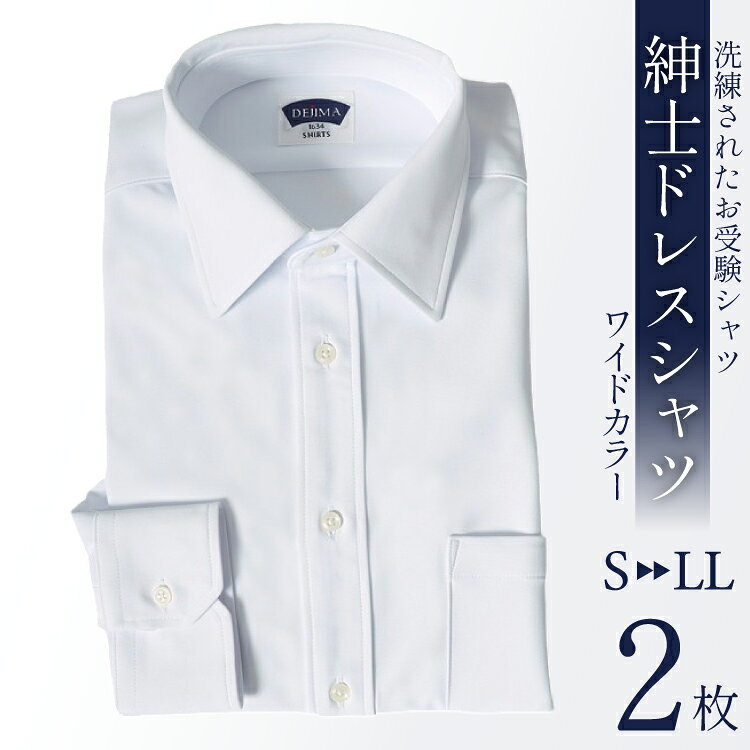 CJ160 Marycoco シャツ メンズ 紳士 ドレスシャツ 2枚 セット ワイドカラータイプ DEJIMA SHIRTS 【選べるサイズ】[MN-S105 メアリーココ 長崎県 島原市] ワイシャツ カッターシャツ 長袖 オフィス おしゃれ