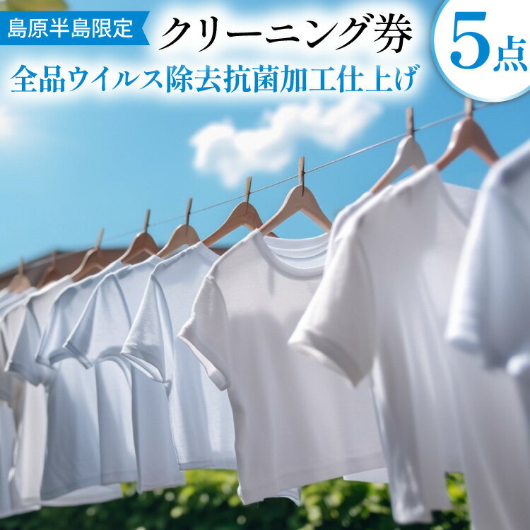 1位! 口コミ数「0件」評価「0」AH065【島原半島限定】衣類5点クリーニング　全品ウイルス除去抗菌加工仕上げ