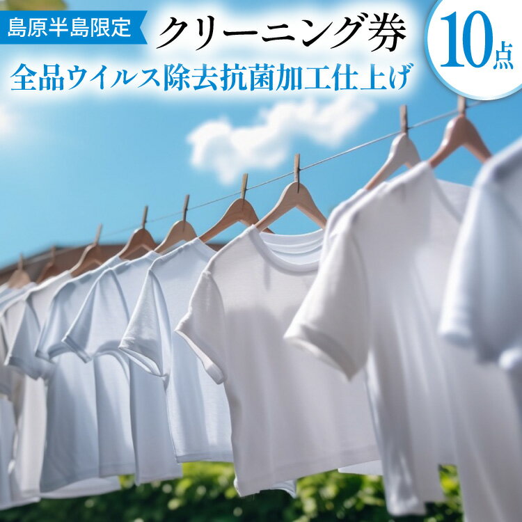 AH066[島原半島限定]衣類10点クリーニング 全品ウイルス除去抗菌加工仕上げ