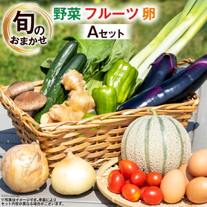 【ふるさと納税】AA025直売所直送！≪野菜・フルーツ・卵≫ 旬のお任せ Aセット（野菜9〜11種・フルーツ1種・鶏卵10個）【野菜セット 野菜 フルーツ 果物 たまご 卵 産地直送 厳選 野菜生活 長崎県 島原市 送料無料】