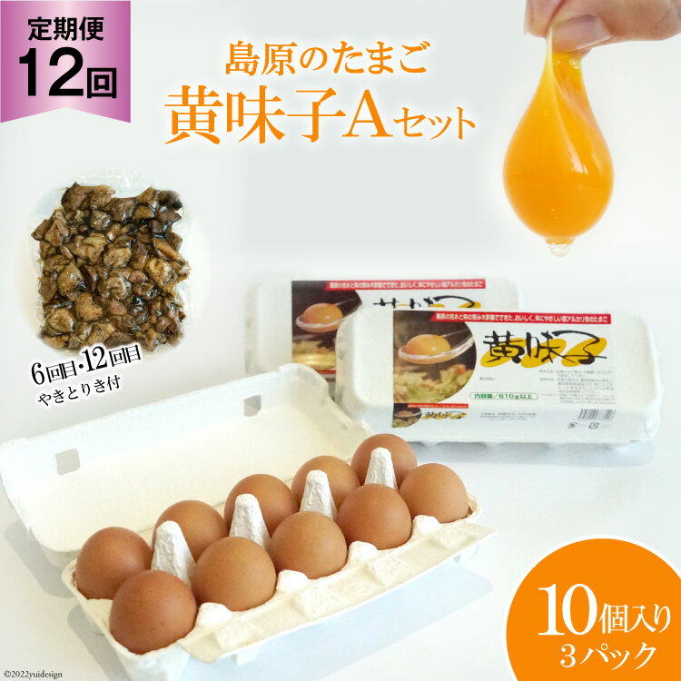 9位! 口コミ数「0件」評価「0」【定期便】島原のたまご　黄味子Aセット　計12回お届け