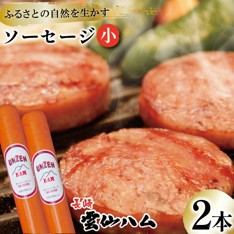 雲仙ハム ソーセージ小 300g×2本 [ 絶品 人気 ハム ウインナー ソーセージ おつまみ 肉 お弁当 おかず 小分け 便利 国産 豚肉 お歳暮 お中元 長崎県 島原市 送料無料 ]