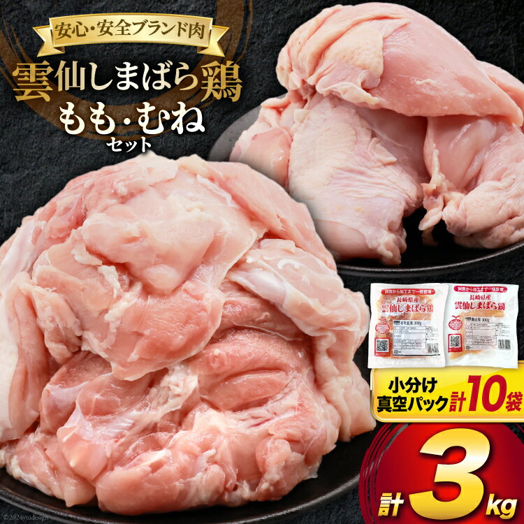 【ふるさと納税】 AI085 鶏肉 雲仙しまばら鶏 もも肉 むね肉 各300g 5袋 計3kg [ 小分け 鶏もも肉 鶏むね肉 若鶏 とりもも肉 とりむね肉 とりもも とりむね 肉 チキン 真空パック セット 大光食品 長崎県 島原市 ] レビューキャンペーンのサムネイル