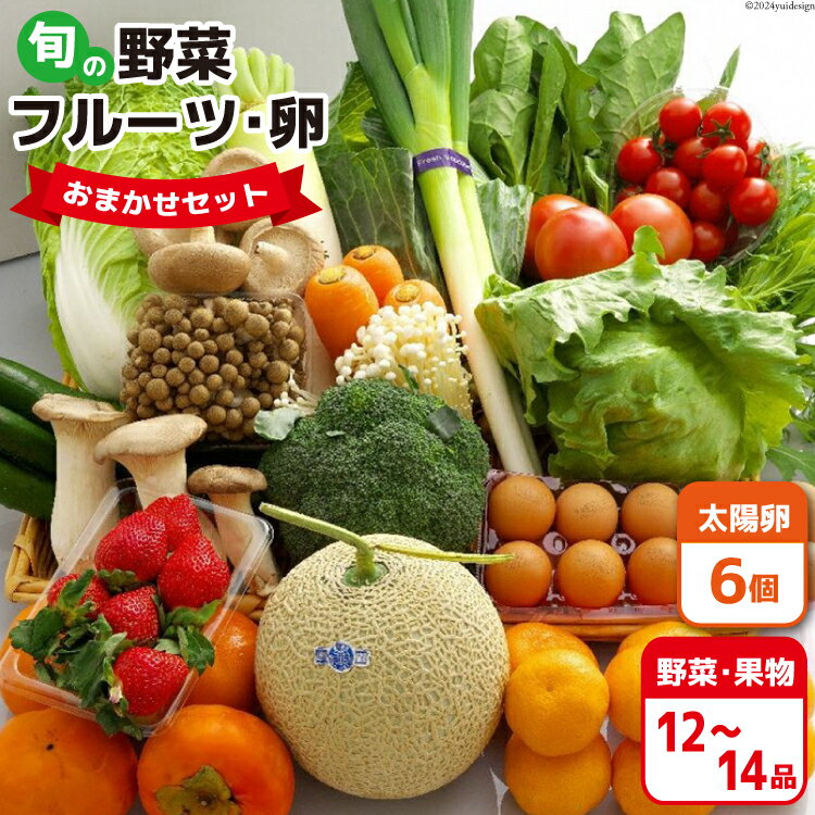 【ふるさと納税】BE236 旬の野菜・フルーツ (12〜14品目)・卵 (6個) おまかせ セット【 野菜 果物 卵 やさい くだも…