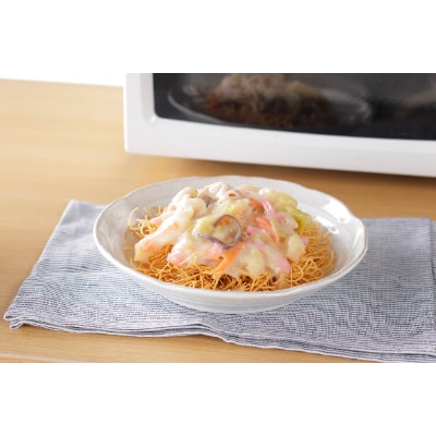 冷凍皿うどん4食セット　レンジで温めるだけの具入りあんかけ付の皿うどん(FR32)
