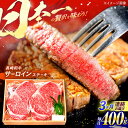 【ふるさと納税】【全3回定期便】長崎和牛 特選 A5ランク サーロインステーキ 計400g(200g×2枚) / ステーキ すてーき ステーキ肉 和牛 牛肉 ぎ...
