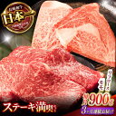 【ふるさと納税】【3回定期便】【ステーキ満喫セット】リブロース モモステーキ 総計900g (150g×6枚) / 牛肉 ステーキ 長崎和牛 A4〜A5ランク ...