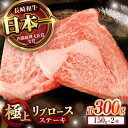 【ふるさと納税】【お中元対象】リブロース ステーキ 300g (150g×2枚) / リブロースステーキ 長崎和牛 A4〜A5ランク / 諫早市 / 野中精肉店...