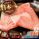 【ふるさと納税】【12回定期便】リブロース ステーキ 300g (150g×2枚) / リブロースステーキ 長崎和牛 A4〜A5ランク / 諫早市 / 野中精肉...